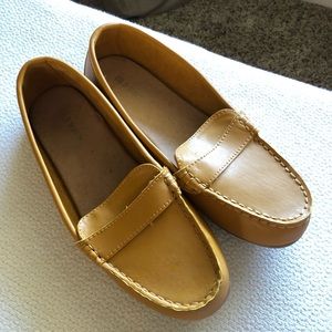 Shoes loafer style, mustard yellow